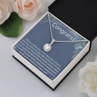 Congratulations Gift Necklace, New Job Gift, Graduation Gift, Colleague, Promotion, Leave Job, Retirement - Graduation Necklace Gift, Congratulation Gift Daughter, Graduation Necklace For Her, High School Graduation, Graduation Jewelry Gift For Her