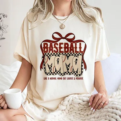 Baseball Mama Like A Normal Mama But Louder & Prouder T-Shirt, Baseball Coquette T-Shirt, Game Day Baseball T-Shirt, Baseball Lover T-Shirt, Baseball Season