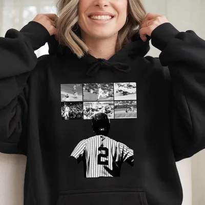 Vintage Derek Jeter Bleached Hoodie New York Baseball Heavy Hoodie Oversized  Hoodie Unisex Hoodie Gift