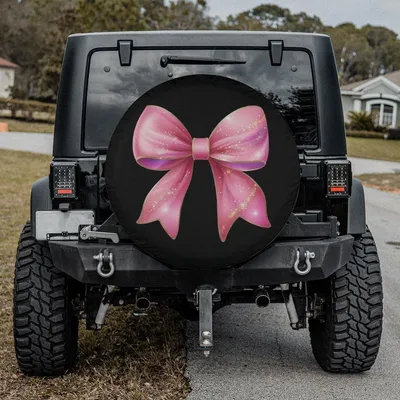 Valentines Day Spare Tire Cover With Glitters , Cute Spare Tire Cover, Car Accessories For Women, Girly Tire Cover, Coquette Summer Tire Cover Spare Tire Cover