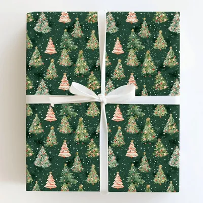 Festive Rounds - Gift Wrap for Christmas, Holidays Wrapping Paper, Christmas Wrapping Paper