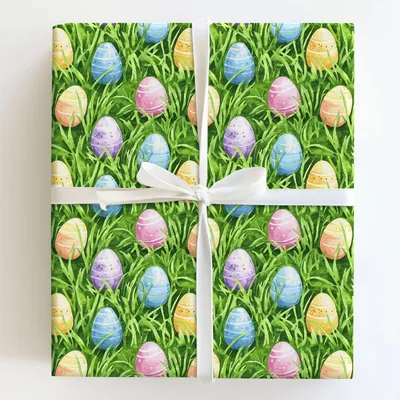 Eggcellent Surprises - Gift Wrap for Christmas, Holidays Wrapping Paper, Christmas Wrapping Paper