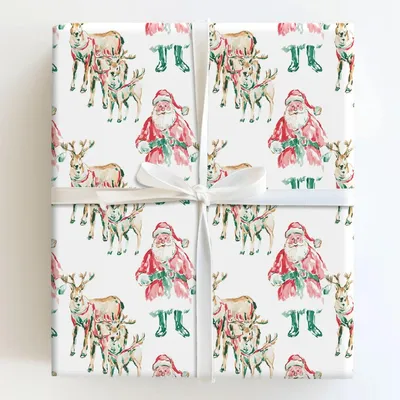 Friends of Santa - Gift Wrap for Christmas, Holidays Wrapping Paper, Christmas Wrapping Paper