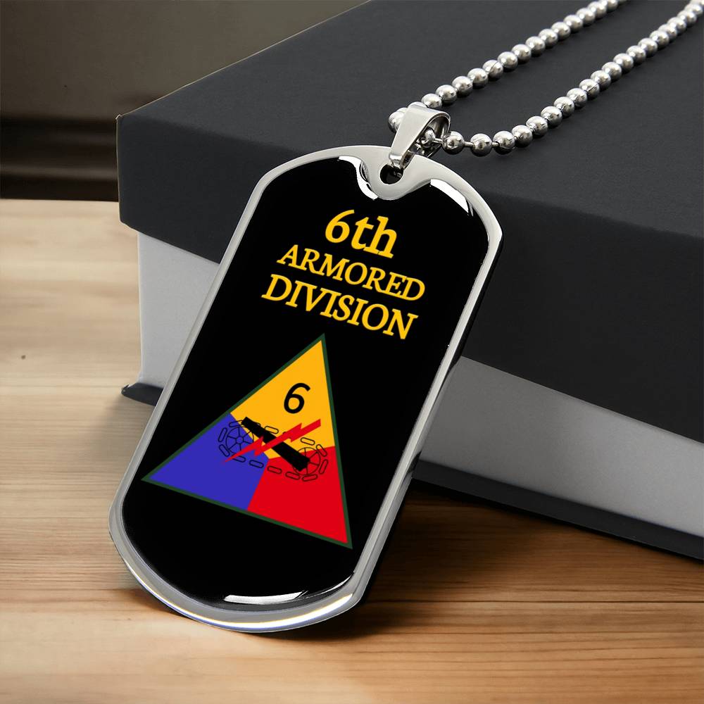 Awesome Dog Tag For 6Th Armored Division - Army Tag Necklace, Dog Tag