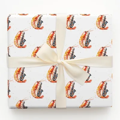 Coastal Crooner - Gift Wrap for Christmas, Holidays Wrapping Paper, Christmas Wrapping Paper