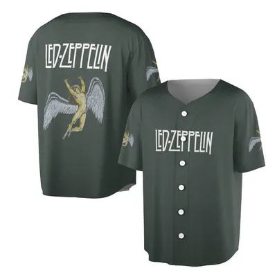 Baseball Jersey, Led Zeppelin Icarus Swan Song Baseball Jersey, Zoso Heavy Rock Music Fan Merch, Concert Band Apparel