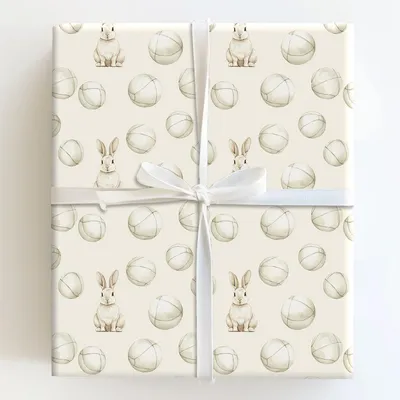 Hoppy Volley Day - Gift Wrap for Christmas, Holidays Wrapping Paper, Christmas Wrapping Paper