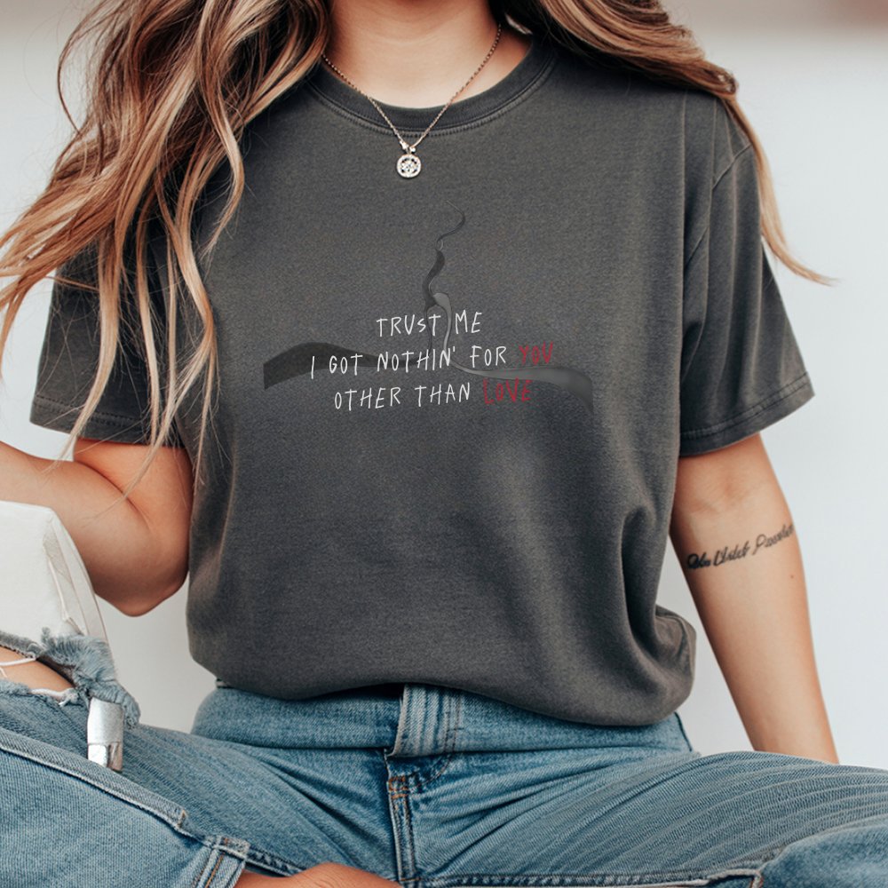 Lil Peep Trust Me I Got Nothing For You Nuts T-Shirt T-Shirt T-Shirt Oversized Cotton Soft Streetwear With Classic Design