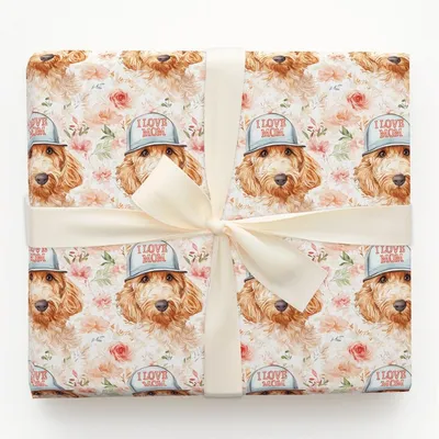 Mom's Favorite Goldendoodle - Gift Wrap for Christmas, Holidays Wrapping Paper, Christmas Wrapping Paper