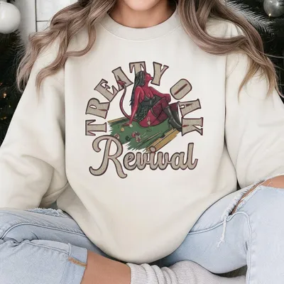 Treaty Oak Revival Sweatshirt Featuring A Vintage Design With A Seductive Pin Up Girl Perfect For Lovers Of Retro And Rebel