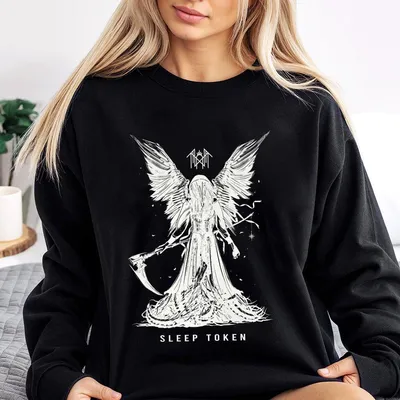 Unique Sleep Token Band Sweatshirt, Vintage Style Unisex Apparel For Men And Women, Perfect For Music Fans And Casual Wear