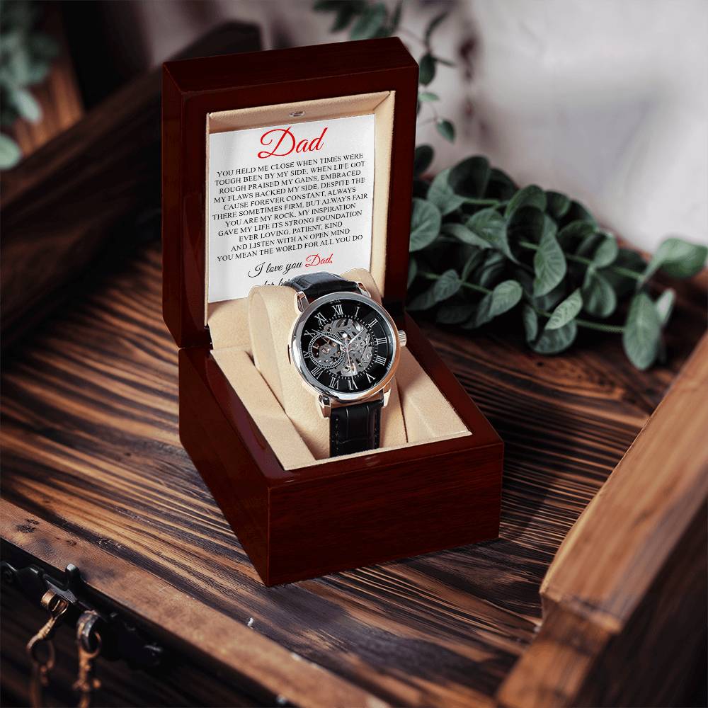 To My Dad Openwork Watch Watch Gift For Dad From Daughter Or Son Father's Day Dad Birthday Gift