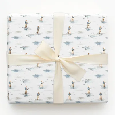 Reel Love for Dad - Gift Wrap for Christmas, Holidays Wrapping Paper, Christmas Wrapping Paper