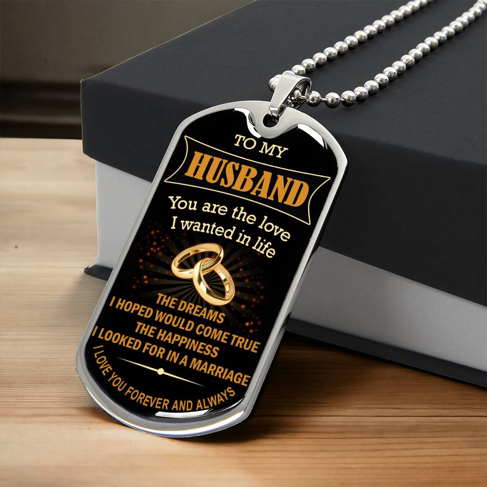 Gift For Husband - The Happiness - Dog Tag - Army Tag Necklace, Dog Tag