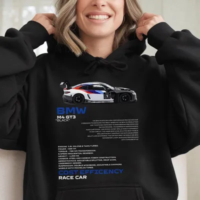 Bmw M4 Gt3 Unisex Hoodie Motorsport Kapuzen, Rennwagen Geschenk FüR Auto Liebhaber, Vintage Racing Style