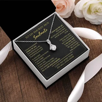 Gift For Your Soulmate - Your Presence Makes Me Complete - Love Knot Wife Necklace From Husband Anniversary Necklace For Wife Alluring Beauty Necklace