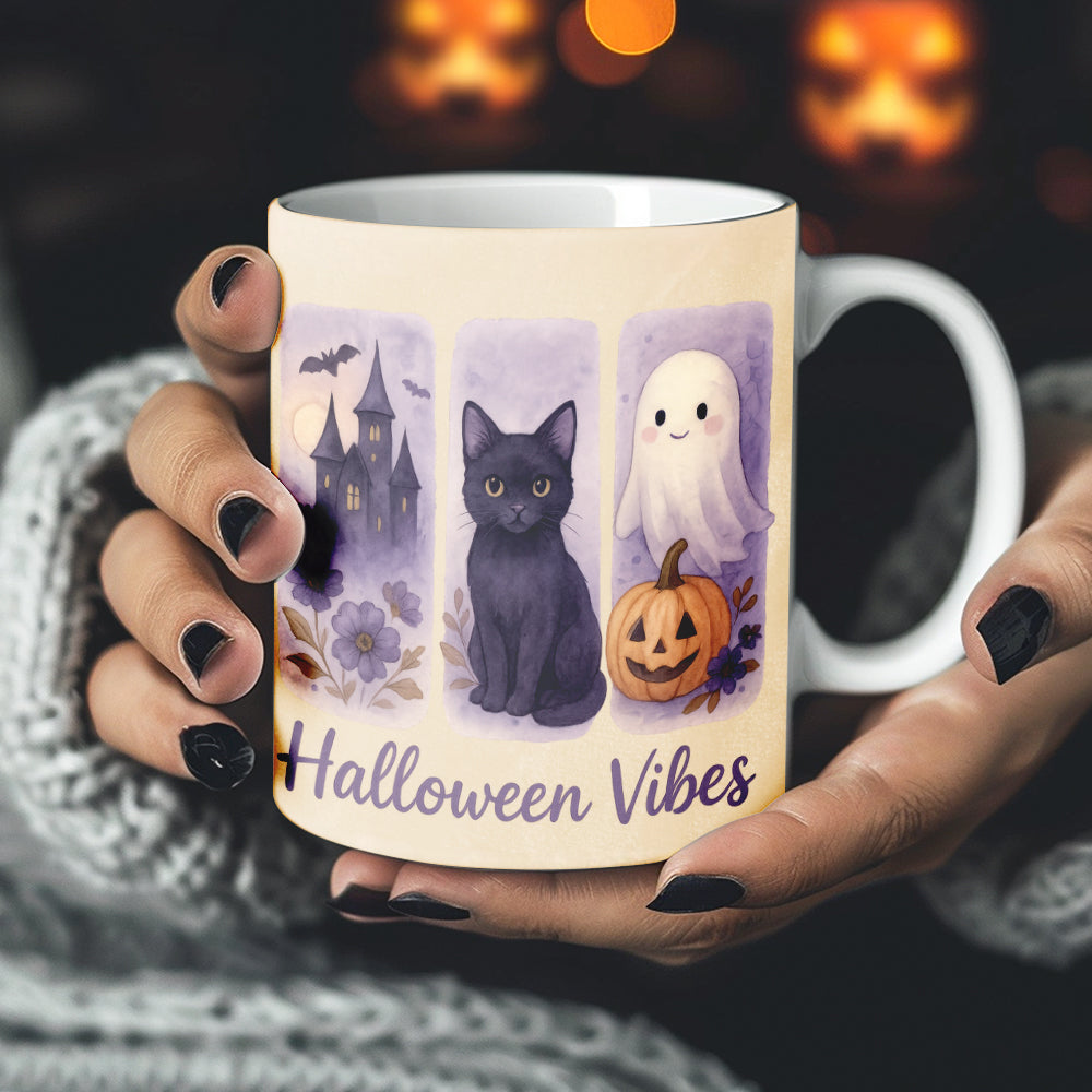 Halloween Mug Wrap – Cute Halloween Vibes Coffee Mug