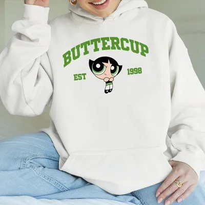 Buttercup Hoodie, Powerpuff Girls Character Hoodie, Cartoon Hoodie, Trending, Halloween Hoodie, Full Size
