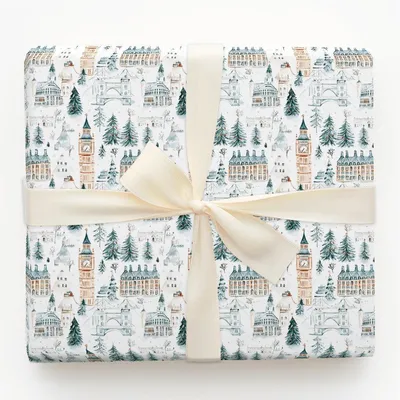 Silent Night Shoreditch - Gift Wrap for Christmas, Holidays Wrapping Paper, Christmas Wrapping Paper