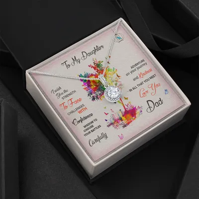 To My Daughter Necklace, Father Daughter Necklace, Father to Daughter Birthday Gift, Gifts to Daughter From Dad - Dad to Daughter Necklace Jewelry Gift Love Dad to Daughter Necklace - Father Daughter Gifts, Daughter Necklace from Dad