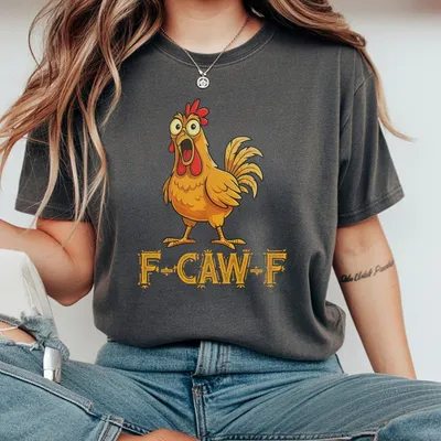F Caw F Chicken T-Shirt Funny Raven T-Shirt