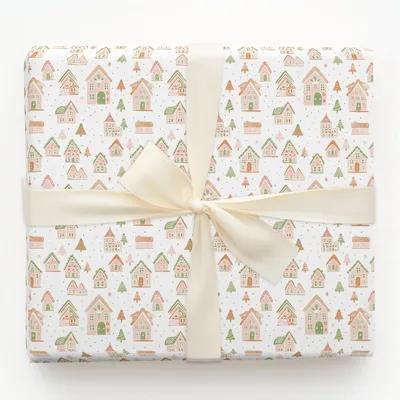Gingerbread Cottage - Gift Wrap for Christmas, Holidays Wrapping Paper, Christmas Wrapping Paper