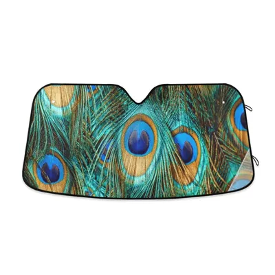 Peacock Beautiful Car Sun Shade Cover Auto Windshield PrintSyde