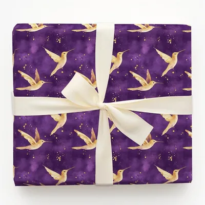 Humming Violet - Gift Wrap for Christmas, Holidays Wrapping Paper, Christmas Wrapping Paper