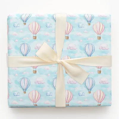 Floating on a Pastel Breeze - Gift Wrap for Christmas, Holidays Wrapping Paper, Christmas Wrapping Paper