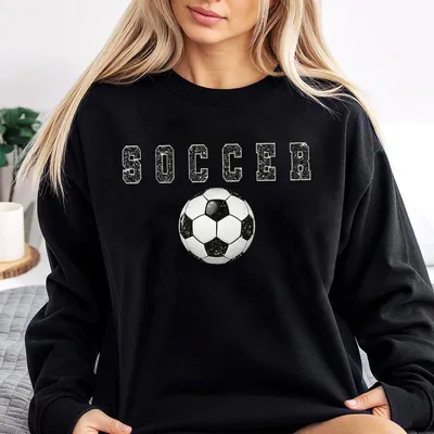 Soccer Mom Digital Graphic Printed Sweatshirt Loud And Proud Soccer Mama Full Sizes Full Colors Cotton Round Neck Sweatshirt Collar