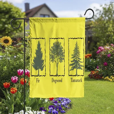 Fdt Tree Flag, Fir Dogwood Tamarack Change Science Feminist Activist Garden Decor Vertical Garden Flag
