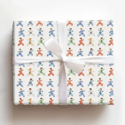 Martial Moves - Gift Wrap for Christmas, Holidays Wrapping Paper, Christmas Wrapping Paper