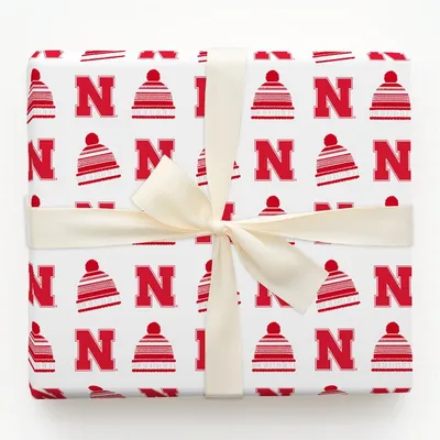 Husker Beanie - Gift Wrap for Christmas, Holidays Wrapping Paper, Christmas Wrapping Paper