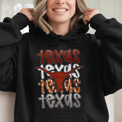 Texas Longhorns Floral Game Day Hoodie College Football Hoodie Ut Austin Hook Em Horns Fan Gift Gift For Women