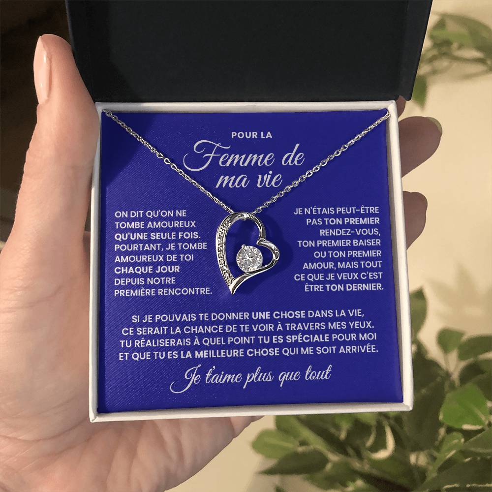 Pour La Femme De Ma Vie - Je T'aime Plus Que Tout - Collier Coeur Tendre