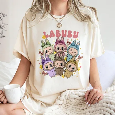 Labubu T-Shirt Funny Labubu T-Shirt Casual  T-Shirt For Summer Graphic T-Shirt Gift For Men For Women