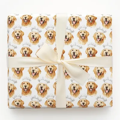 Cooking with the Goldens - Gift Wrap for Christmas, Holidays Wrapping Paper, Christmas Wrapping Paper