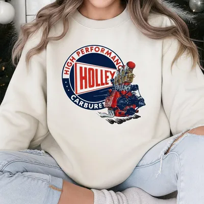 Holley Performance Flathead Retro Sweatshirt Classic Racing Car Racing Equipment Casual Menswear Top Menswear Car Parts