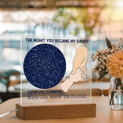 Celestial Night Sky Acrylic Plaque Waterville Maine - Acrylic Square Plaque