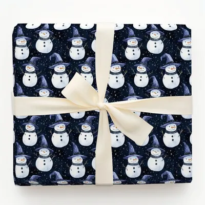 Frosty Witch - Gift Wrap for Christmas, Holidays Wrapping Paper, Christmas Wrapping Paper