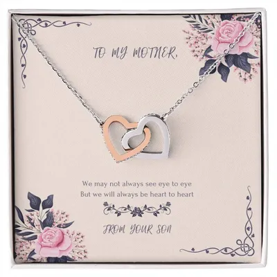 Heart To Heart Never-Ending Love Necklace From Son Interlocking Hearts Necklace