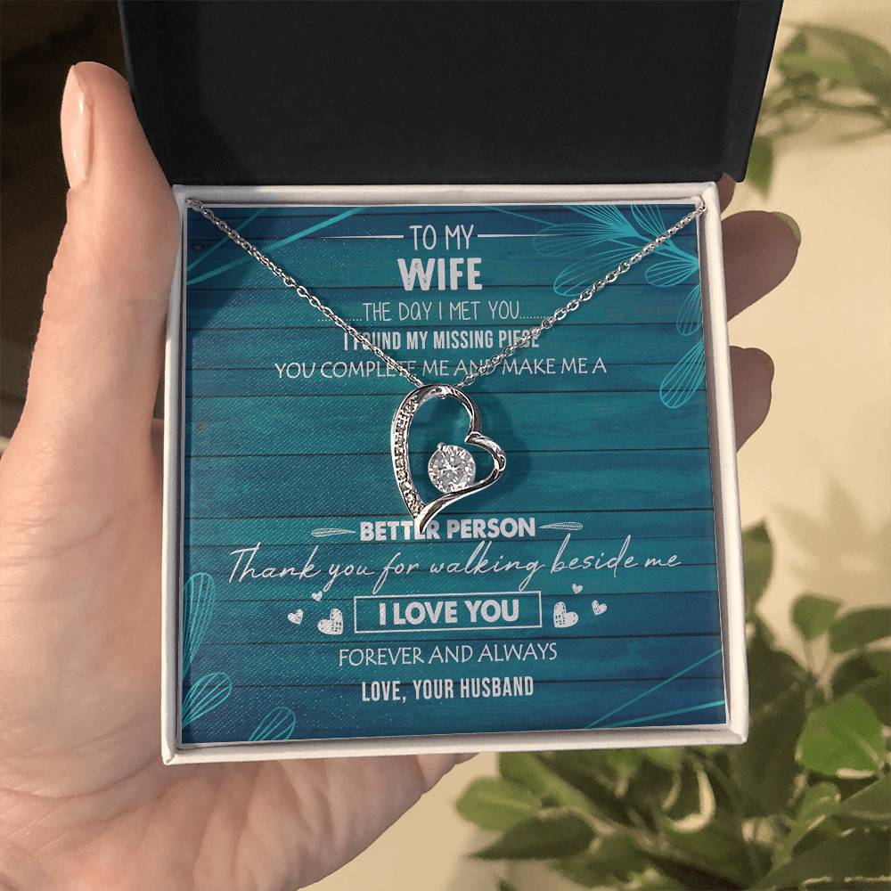 To My Wife You Make Me Better Forever Love Necklace Mother's Day Gift - Forever Love Necklace