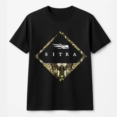 Sitka Camoflage Bottomland Pattern Two Sided Unisex T-Shirt, Full Sizes, Full Colors, Made In Usa.Lkd
