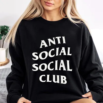 Anti Social Social Club Sweatshirt, Street Outfit, Gift For Him And Her