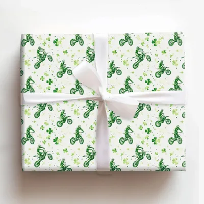 Lucky Break on the Track - Gift Wrap for Christmas, Holidays Wrapping Paper, Christmas Wrapping Paper