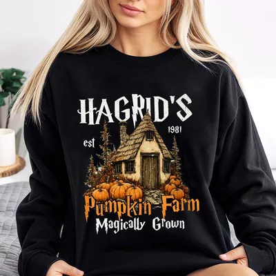 Hagrid'S Pumpkin Patch Sweatshirt For 2025 Halloween Fall Cozy Thanksgiving Unisex