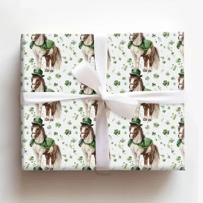 Leprechaun Shire - Gift Wrap for Christmas, Holidays Wrapping Paper, Christmas Wrapping Paper