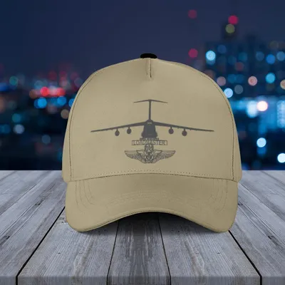 Baseball Cap C-5 Galaxy Transport Aircraft  Us Air Force Loadmaster Plane Hat Sand Color Baseball Cap