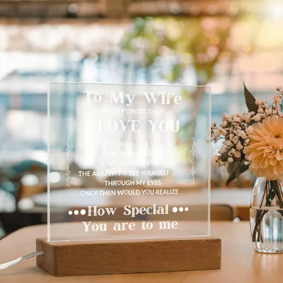 To My Wife - If I Could Give You One Thing In Life - Acrylic Square Plaque