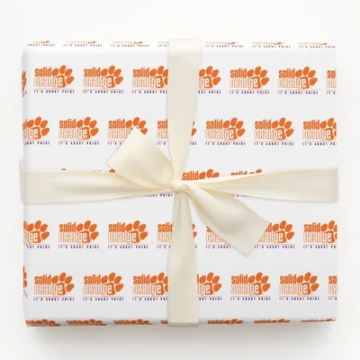 Solid Orange - Gift Wrap for Christmas, Holidays Wrapping Paper, Christmas Wrapping Paper
